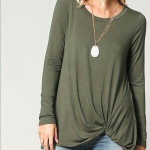 Army green long sleeve tunic